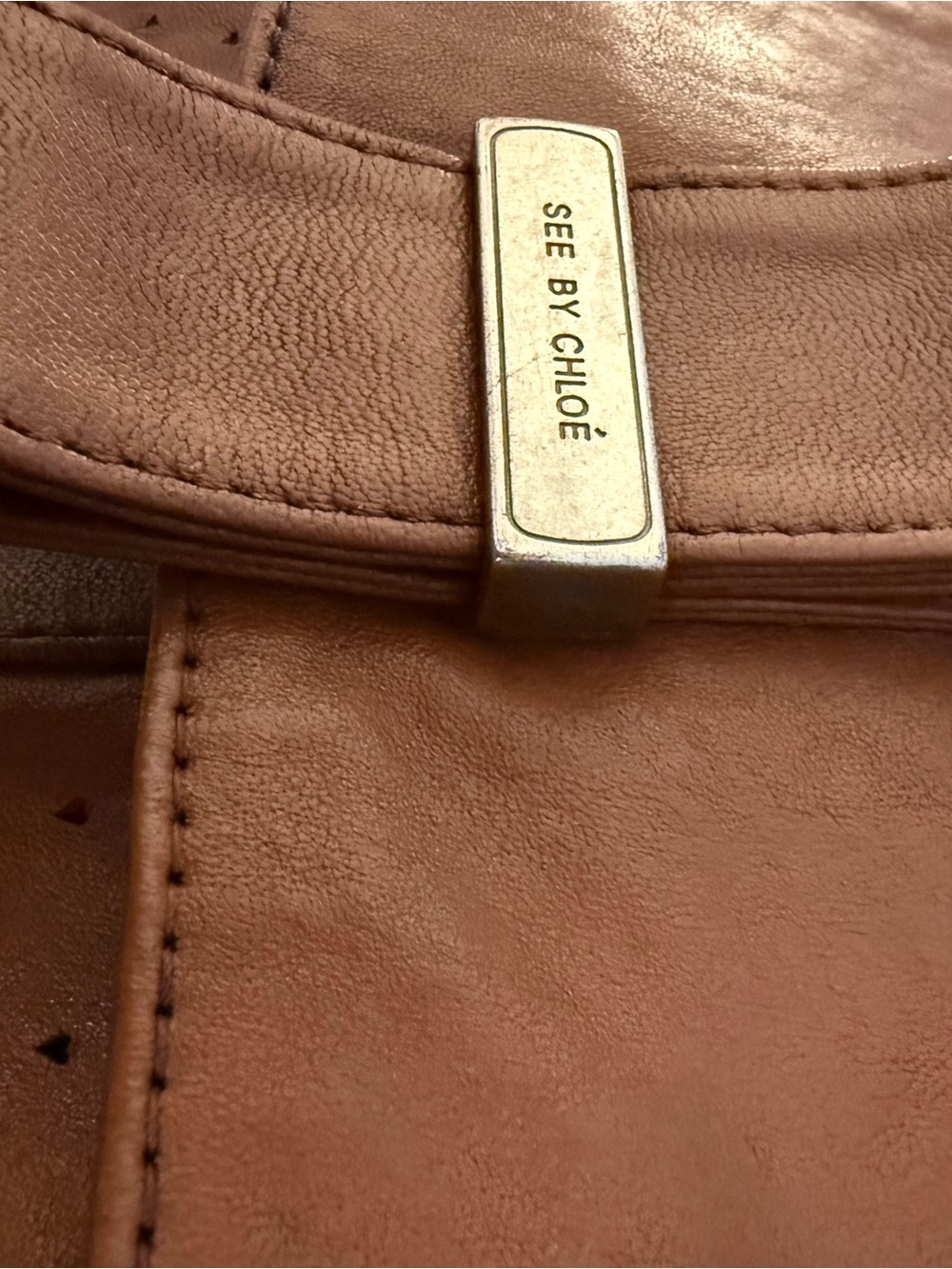 See By Chloe Cognac Brown Leather Crossbody Bag - Picture 3 of 13